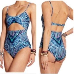 Mara Hoffman Rising Palm Cutout One-piece Swimsuit XS